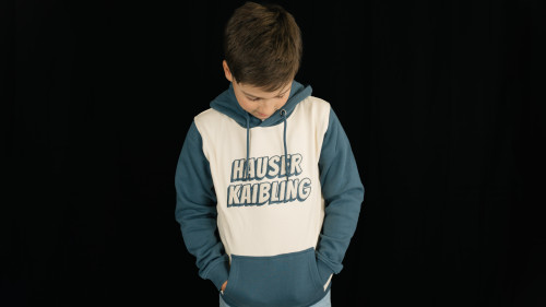 Kinder Hoodie Hauser Kaibling – Blau/Creme