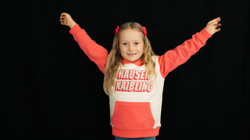 Kinder Hoodie Hauser Kaibling – Pink/Creme