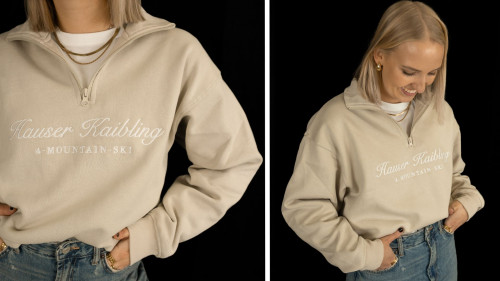 Half-Zip Pullover Hauser Kaibling – Beige