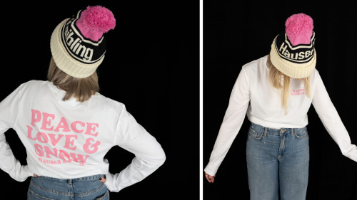 Damen Longsleeve Hauser Kaibling - Rosa/Weiß