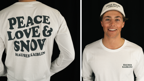 Herren Longsleeve Hauser Kaibling – Weiß/Charcoal